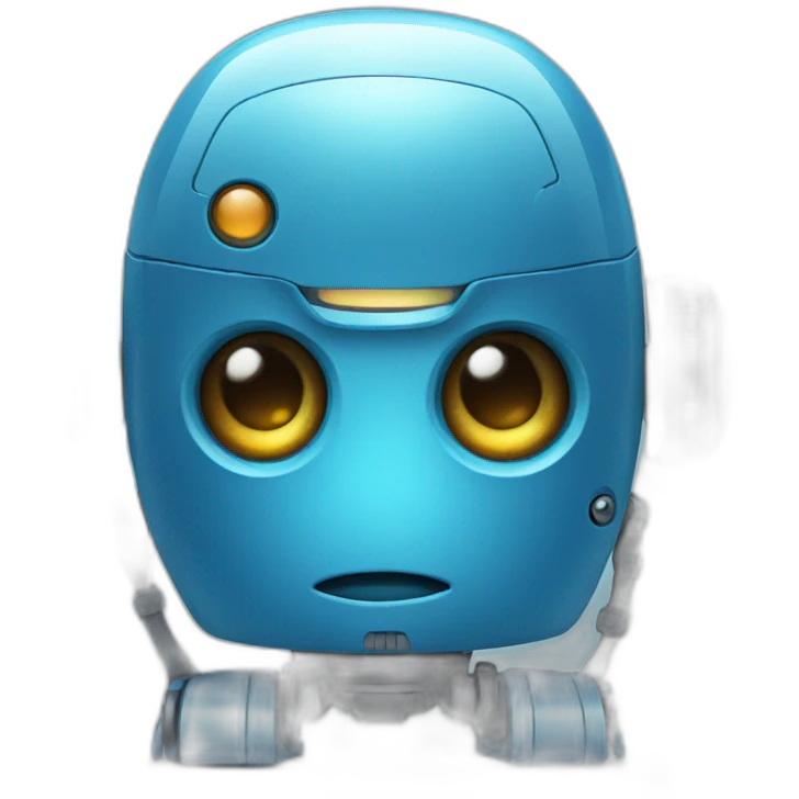 cute small blue robot emoji