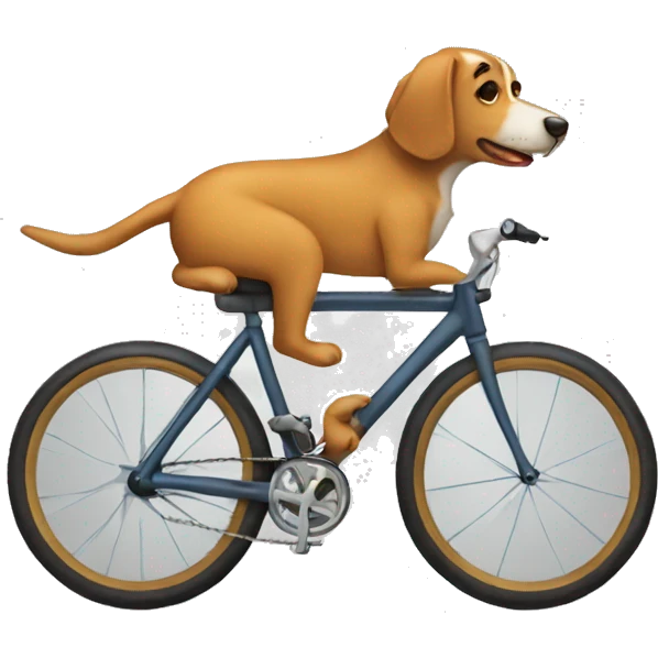 Dog bicycles  emoji