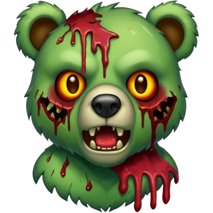 Zombie bear emoji