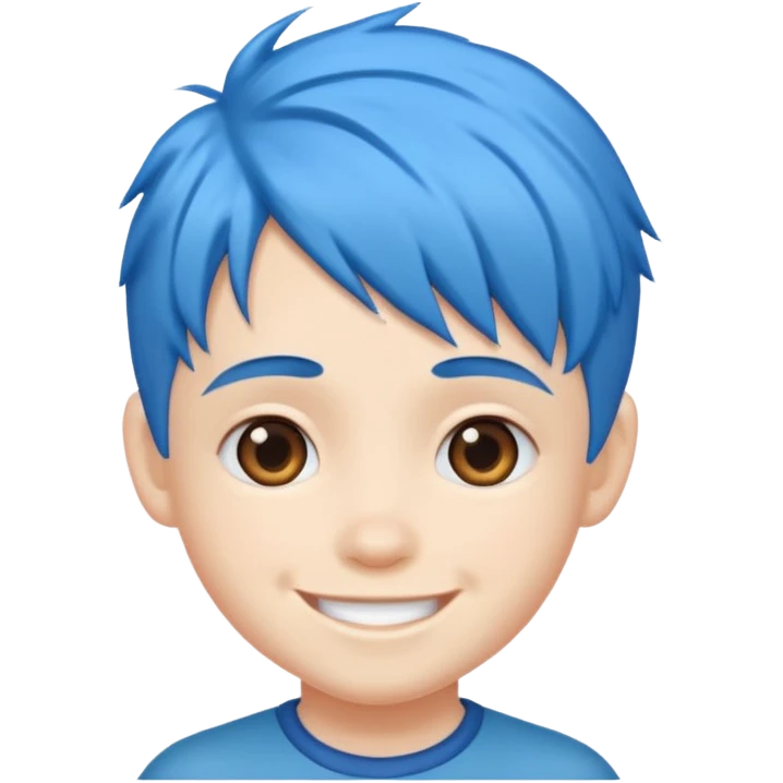 blue haired kid emoji