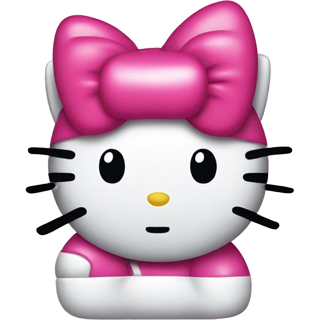Hello kitty with an iphone emoji