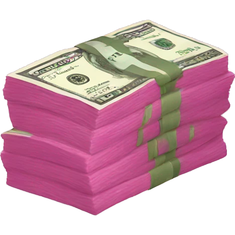 pink cash emoji