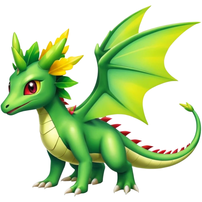 Shiny Exotic Flygon-Shaymin-Meganium-Hybrid-Creature emoji