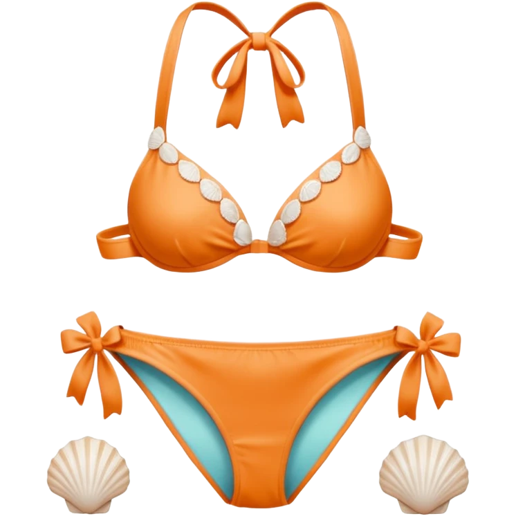 a cute bikini with sea shells emoji