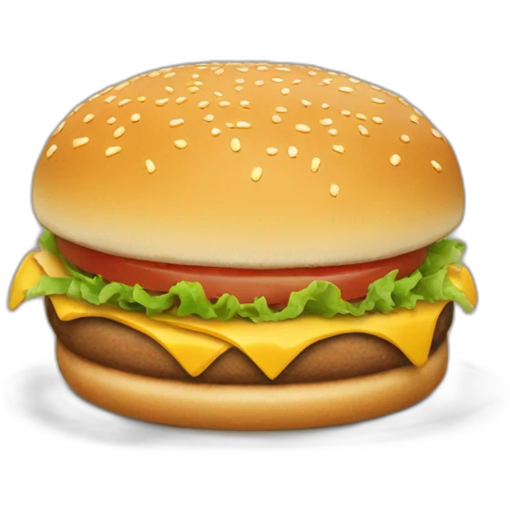 Un chat avec un burger emoji