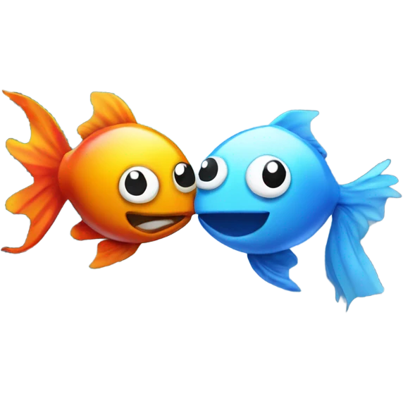 Ice fire , Yin yang fish emoji