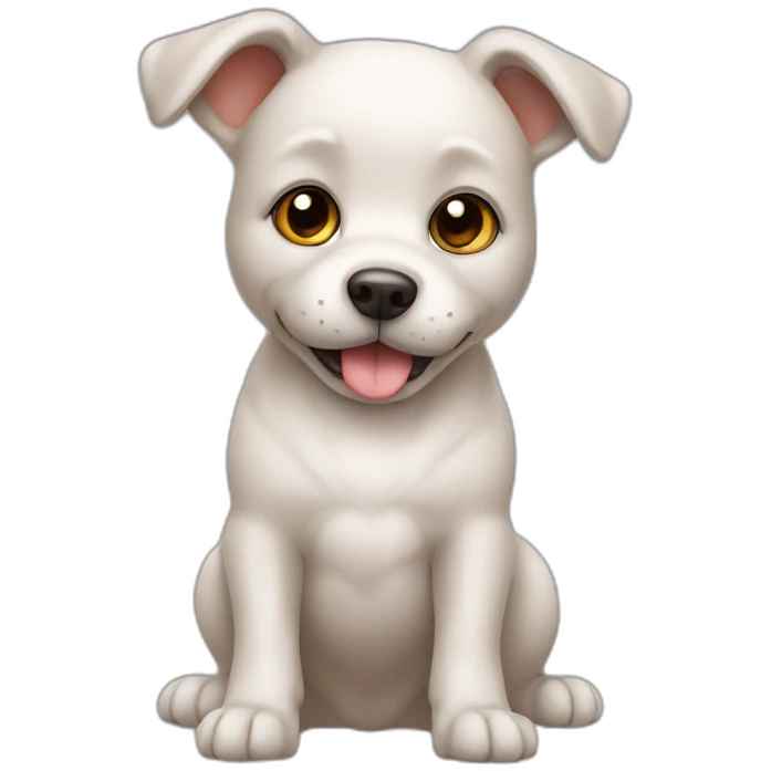 Dog with lovely  emoji