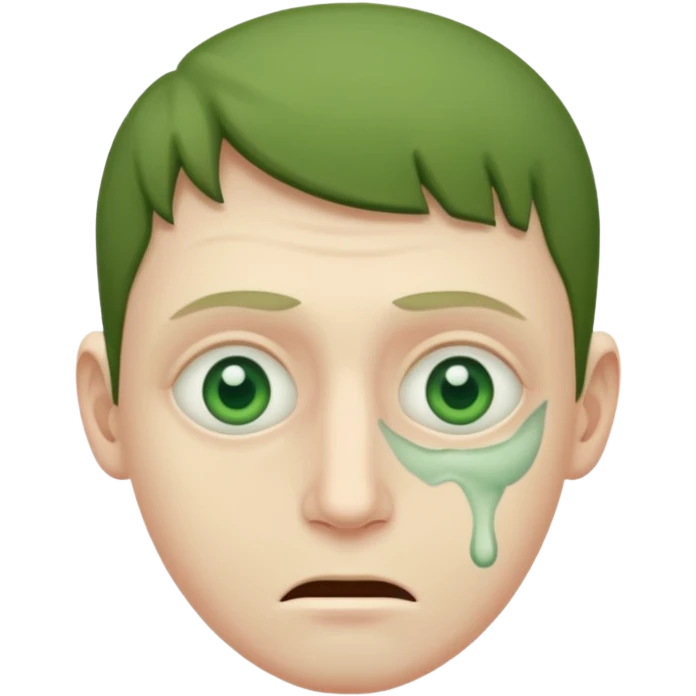 generate a green sick man emoji