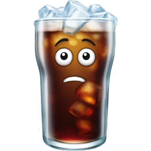 Ice cold glass of doctor pepper  emoji