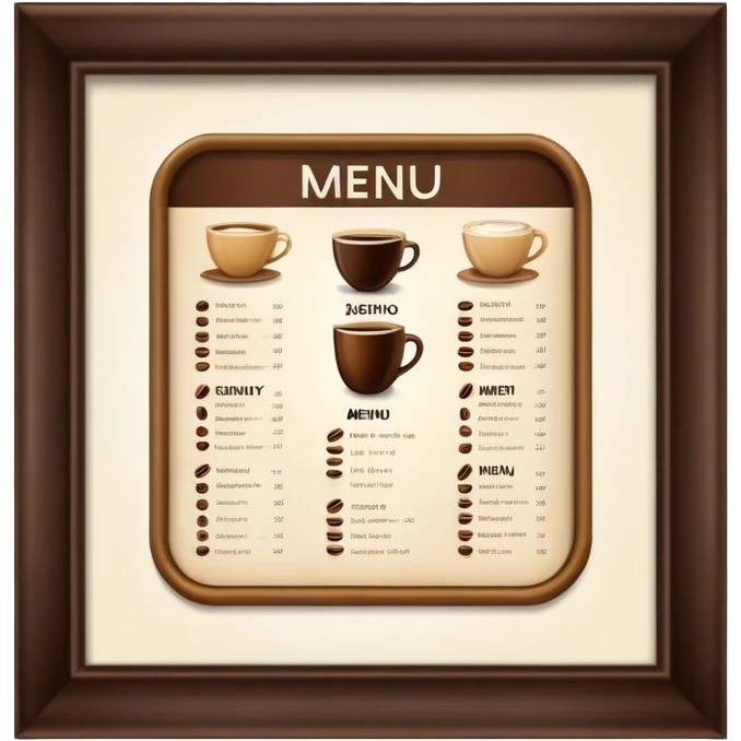 coffee menu emoji