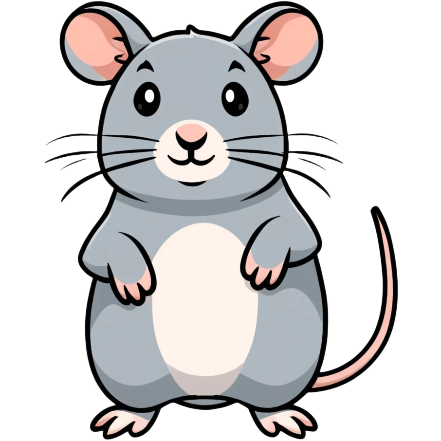 adorable little rat with tiny paws emoji
