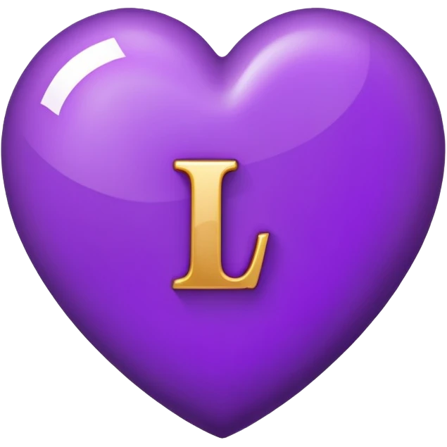 The Letter “i” inside a Purple Heart emoji