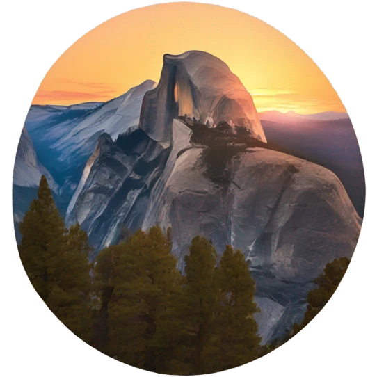 Half dome sunset emoji
