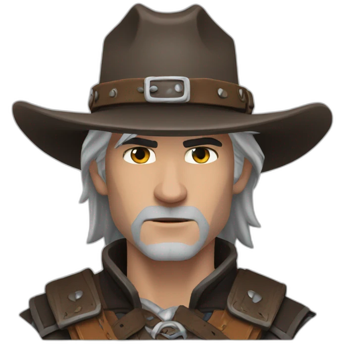 Geralt of Rivia with cowboy hat emoji