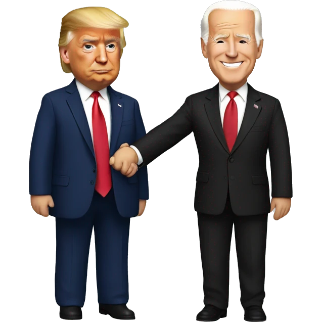 trump and Joe biden holding hands emoji