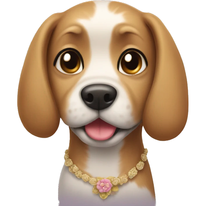 A dog wearing a dress emoji