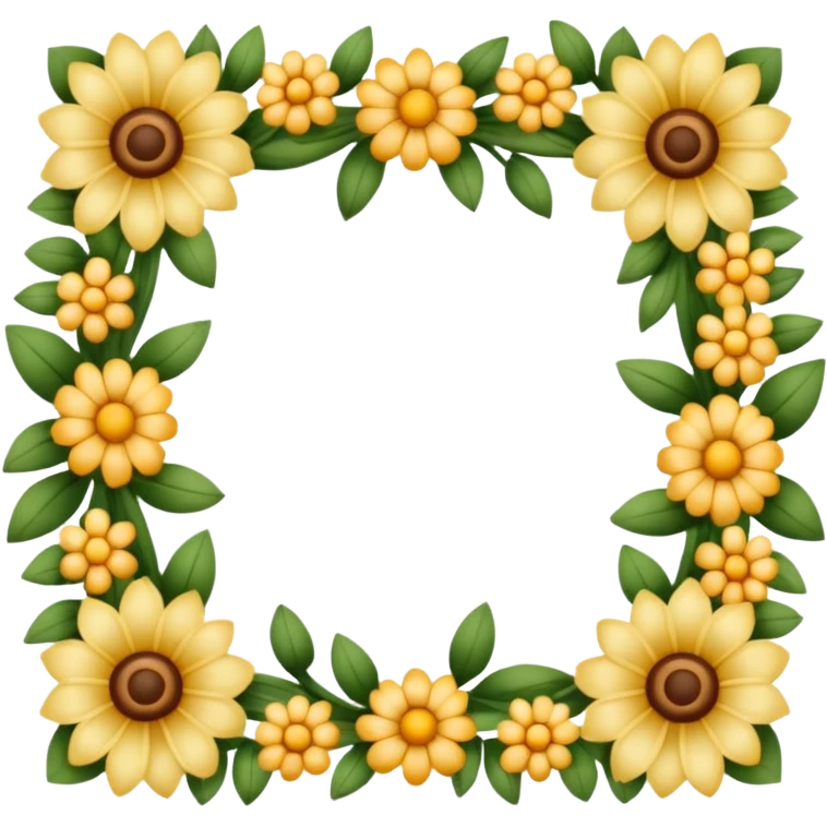 Delecate square Flower frame
 emoji