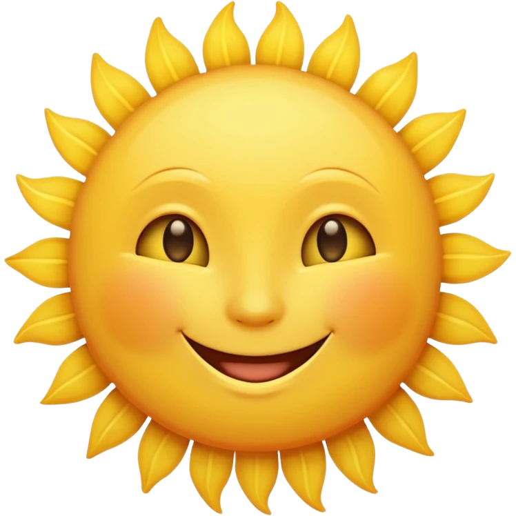 A bright yellow sun with a smiling face emoji