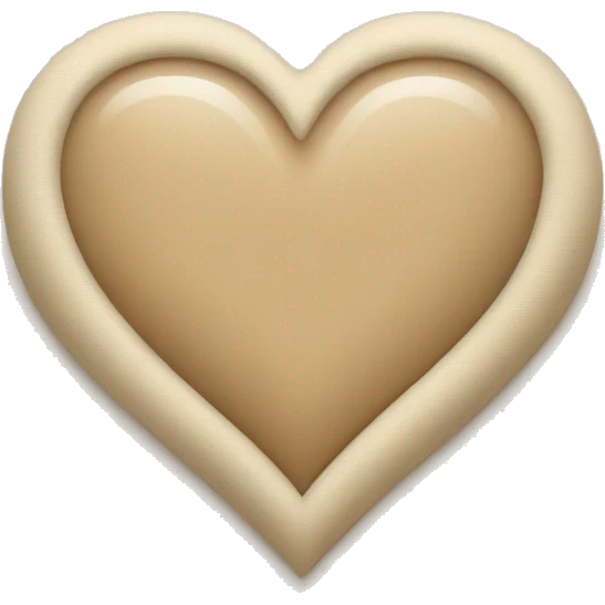 Beige heart  emoji
