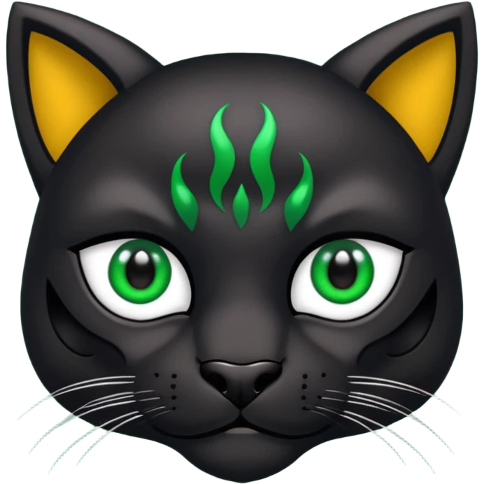 Pantera negra ojos verdes emoji