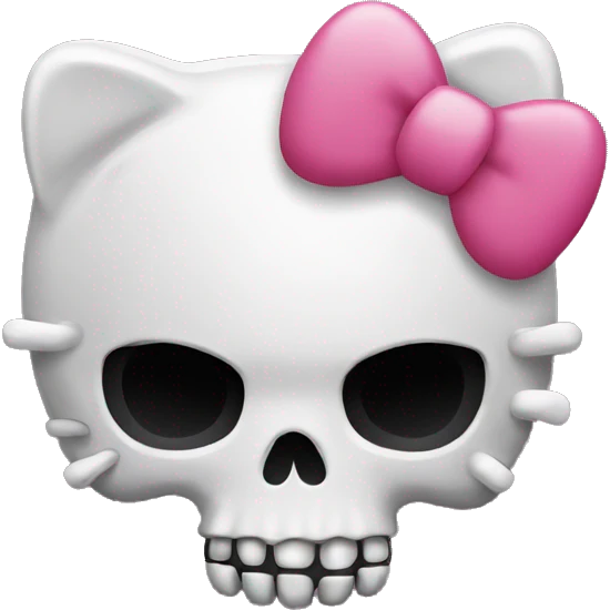 Hello kitty skull emoji
