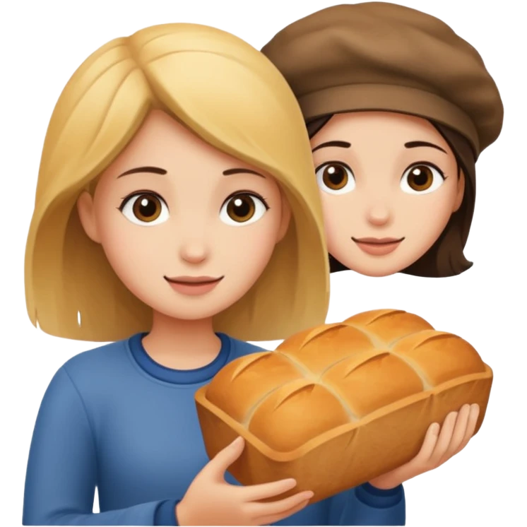 girl buying bread emoji
