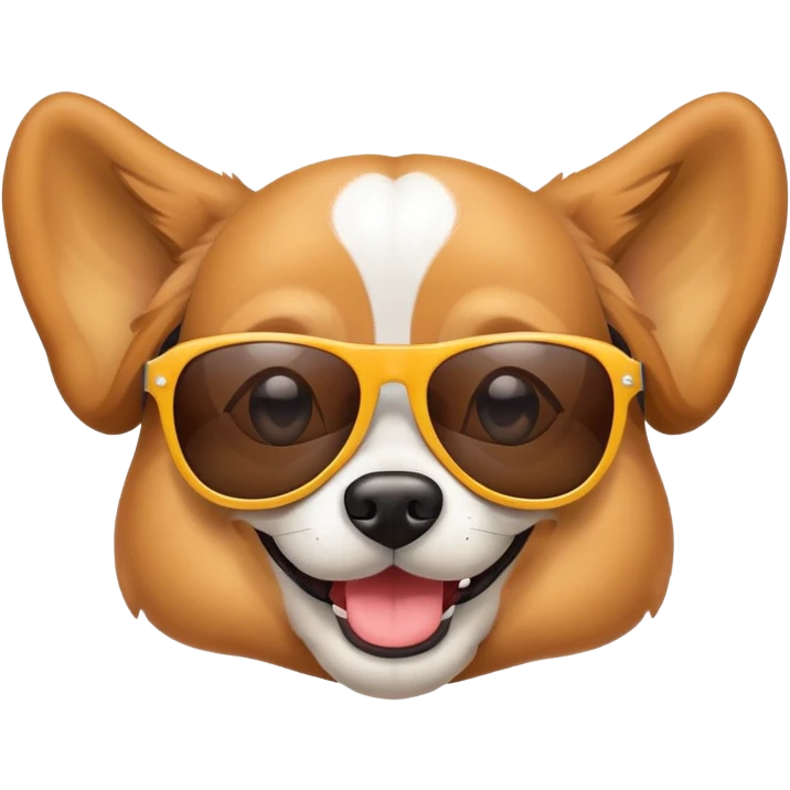 funny cool dog emoji