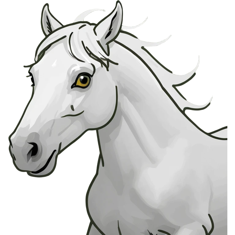 An eight-legged white horse emoji