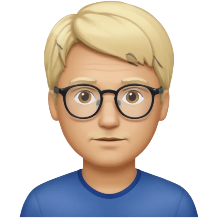 Man metis glasses blond hairs emoji