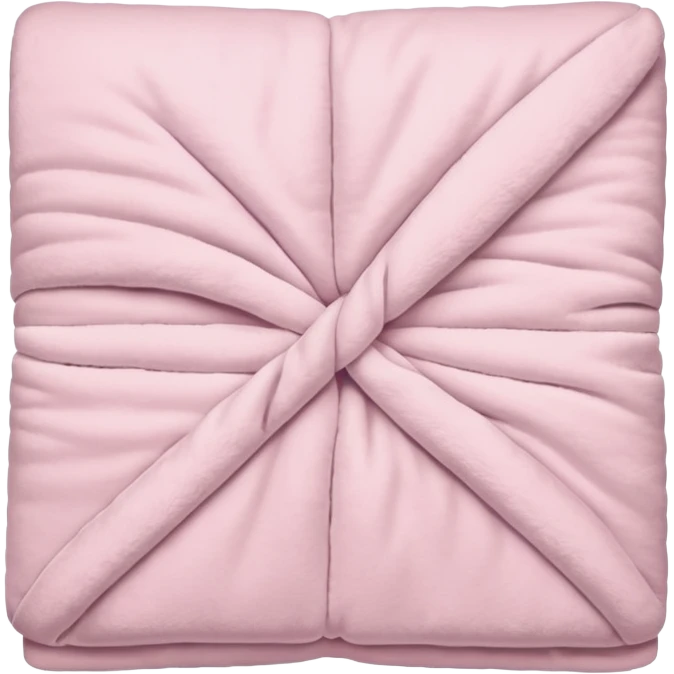 Light pink,fluffy folded blanket, single, view from top emoji