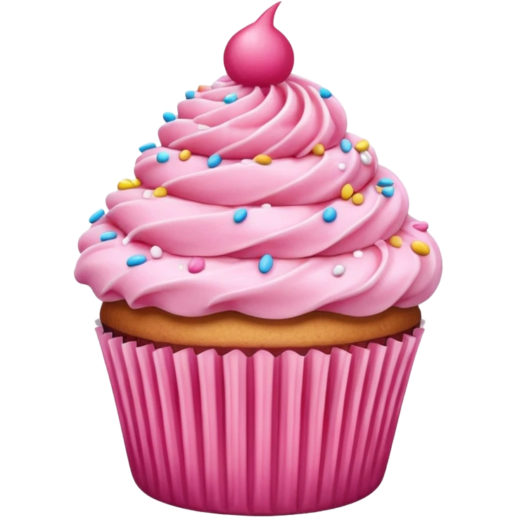 Cupcake with pink icing emoji