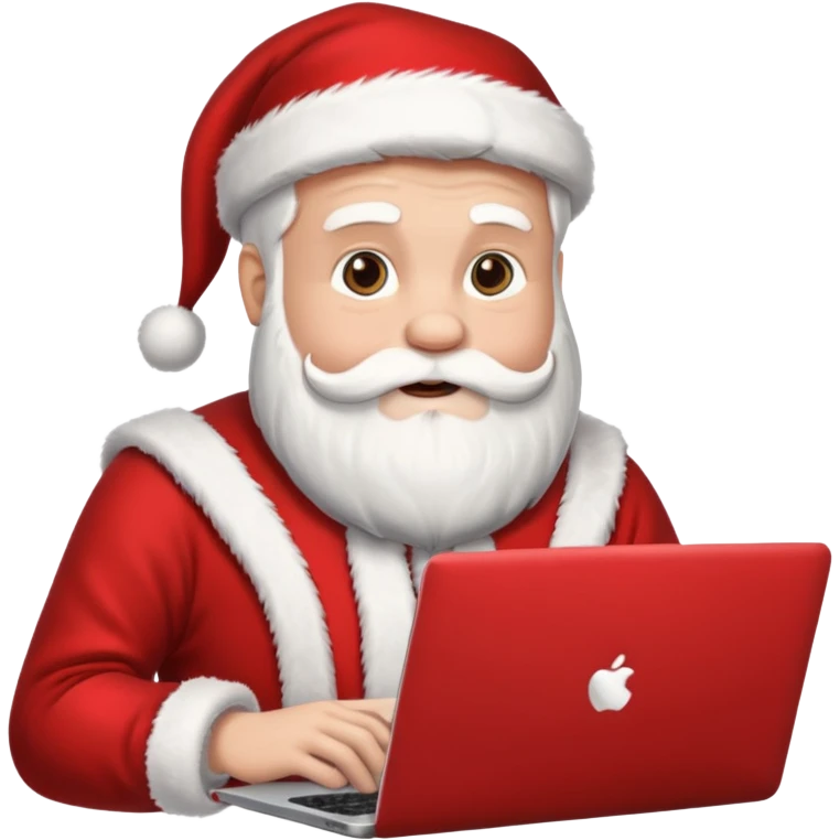 santa god with laptop, direct emoji