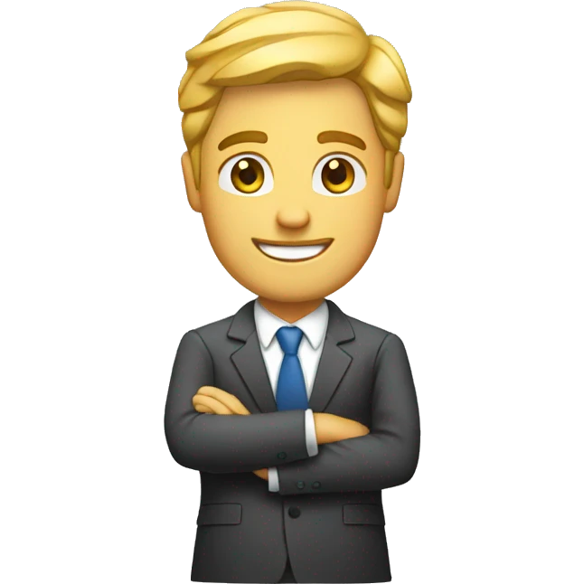 business man giving value emoji