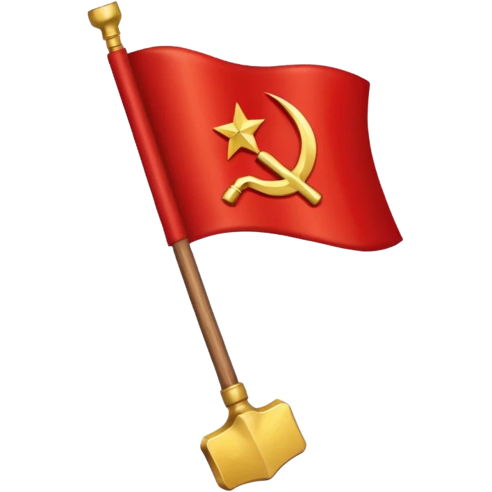 Soviet flag not on flagpole emoji