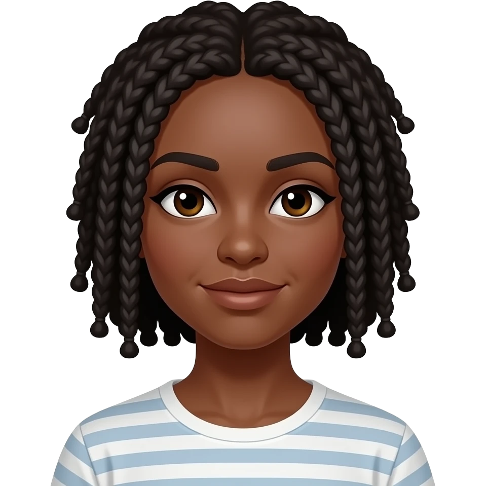 Black woman with Short locs emoji