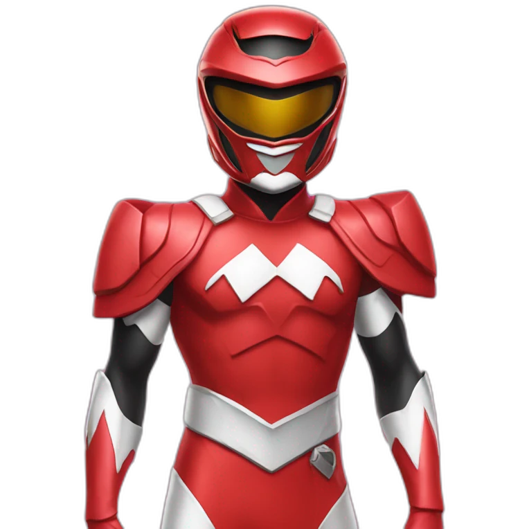 Red Power ranger in a gown emoji