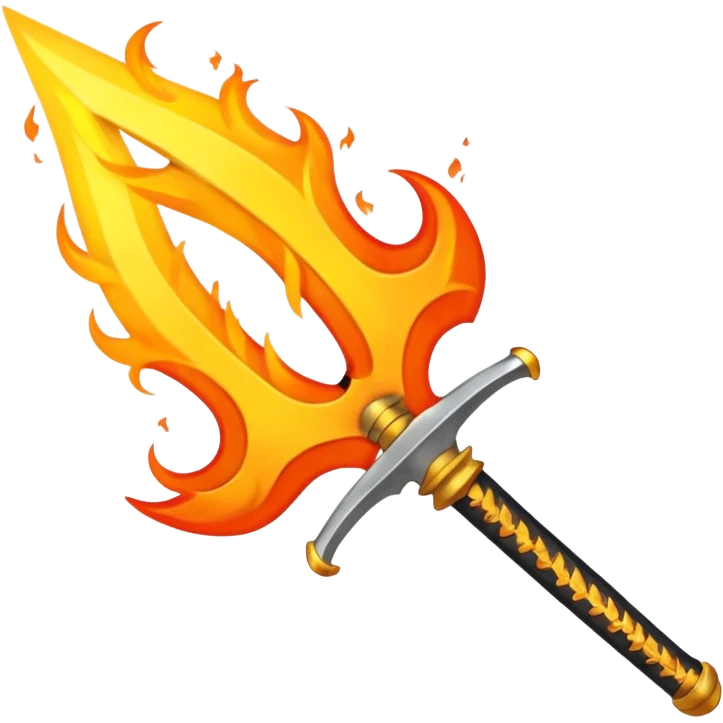 sword on fire emoji style emoji