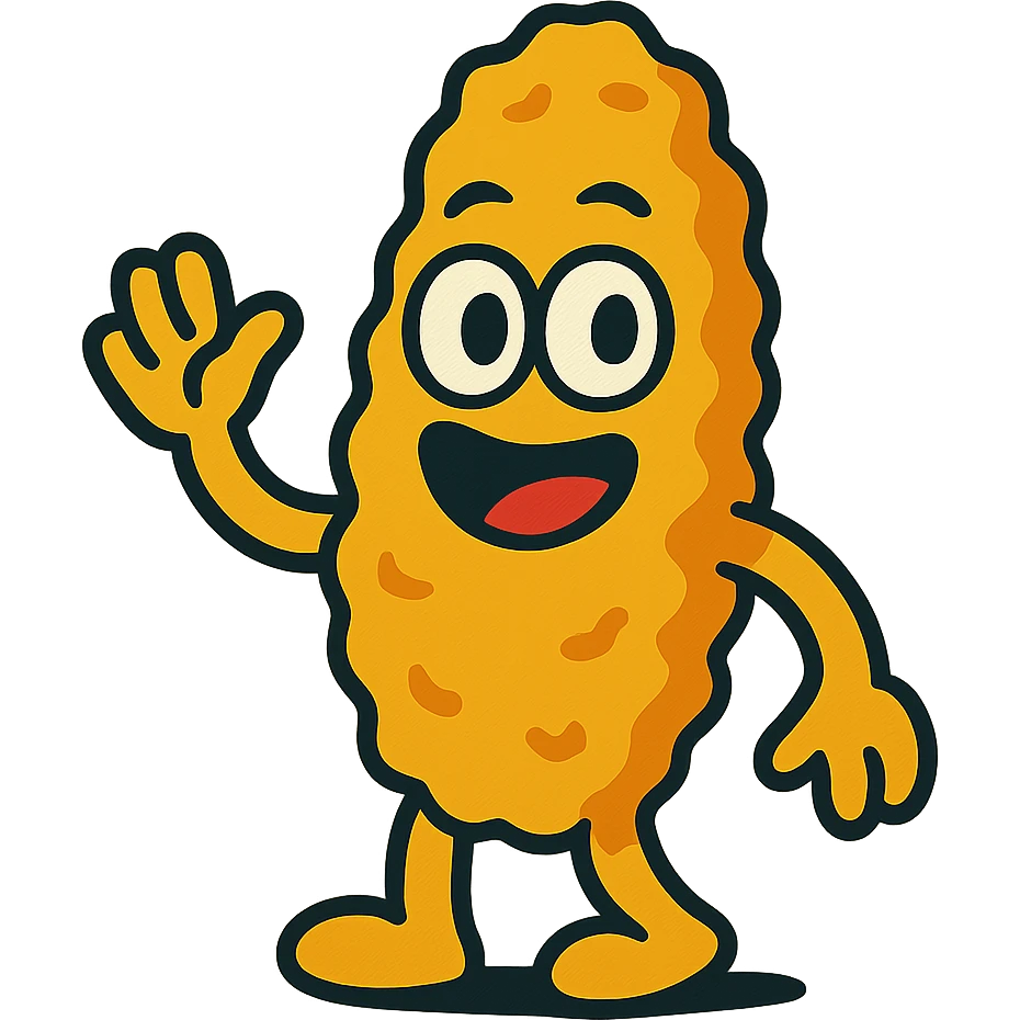 a chicken tender, cartoon style emoji