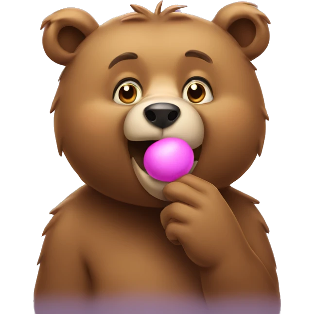 Bear blowing kisses emoji
