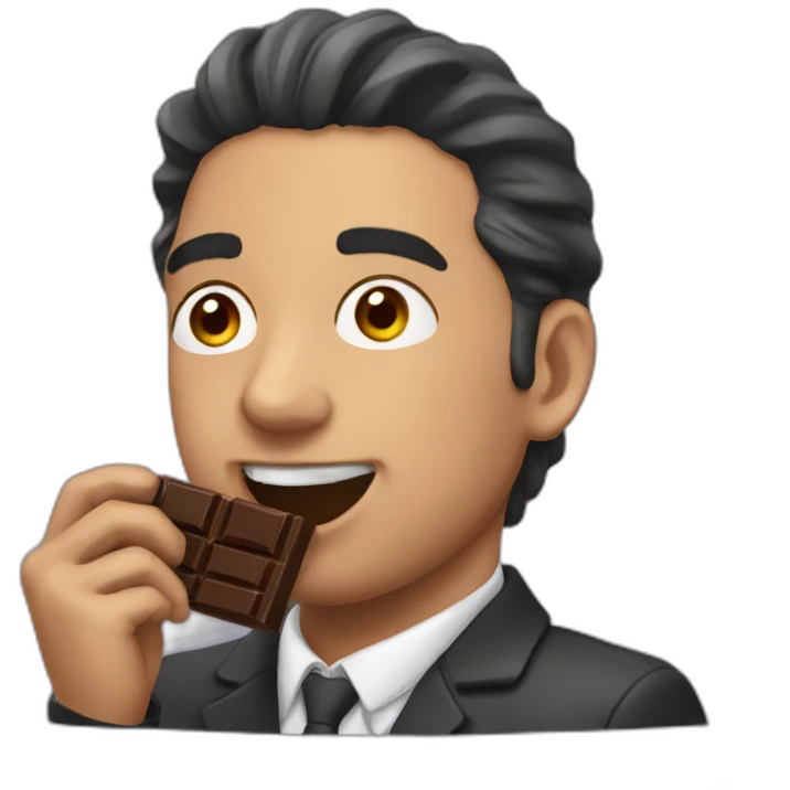 Gustavo Elis eating chocolate  emoji