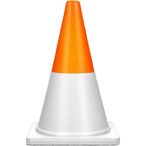 Orange Traffic cone emoji