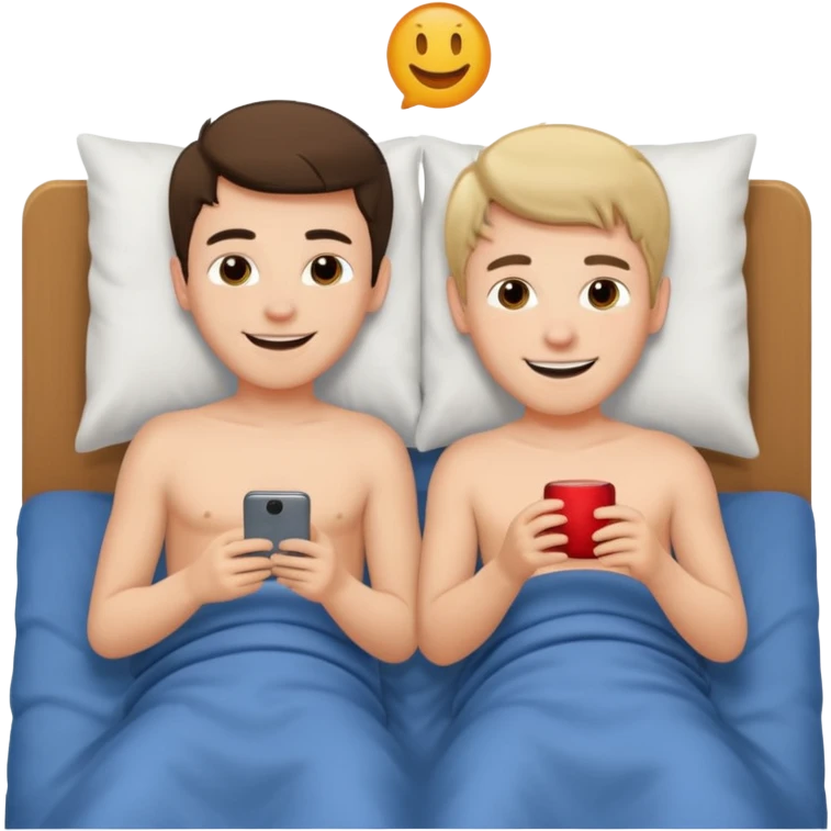 Two boys in bed emoji