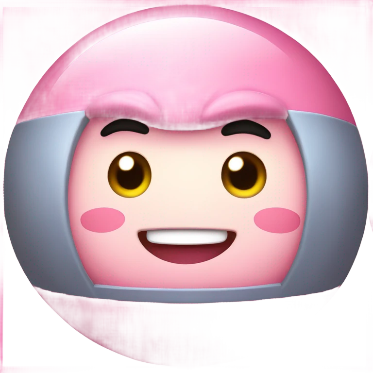 Anime style Kirby shaped ball emoji