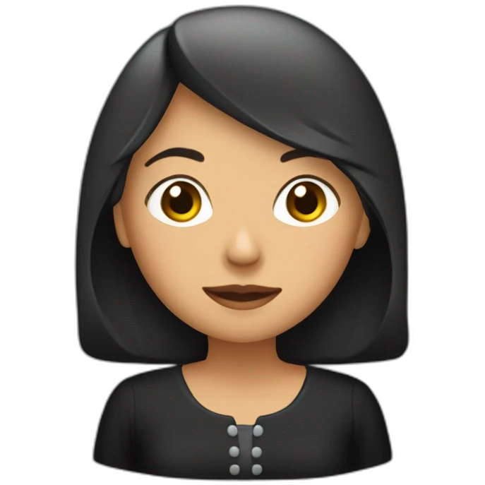 Mujer vieja con capucha y vestido negro emoji