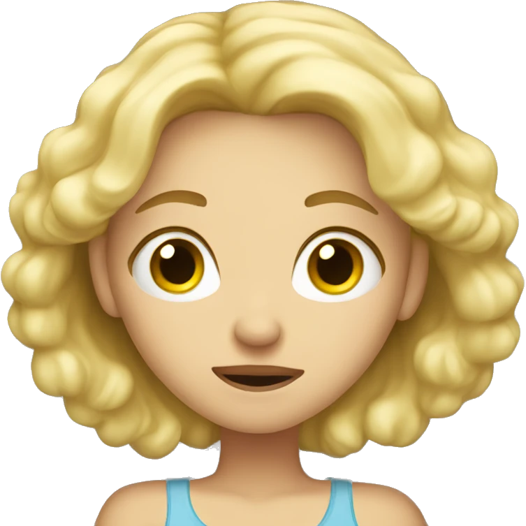 Blonde girl wants to sleep emoji