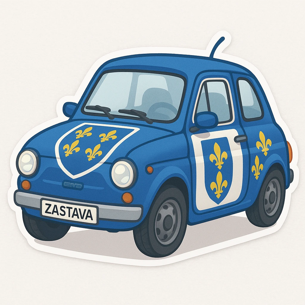 Zastava ljiljani bosanska sa 6 ljljana emoji