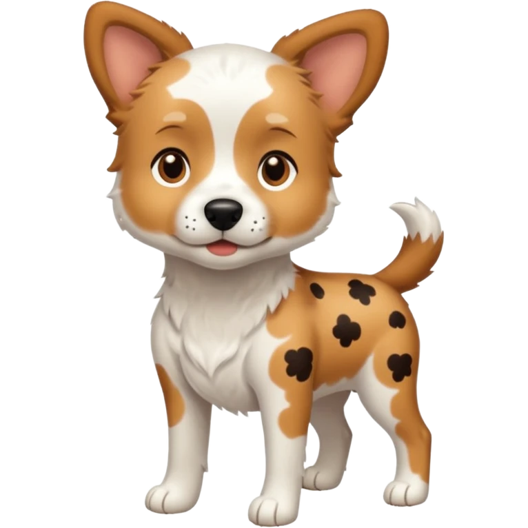 spotted white dog full body emoji