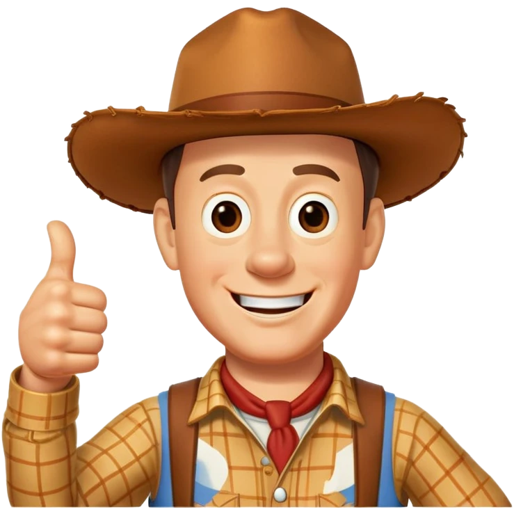 Tom hanks as woody with thumbs up emoji
