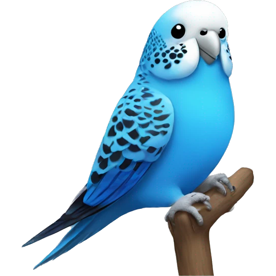 A blue budgie emoji