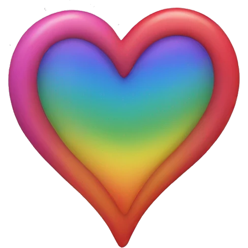 Rainbow Heart 🩷 emoji